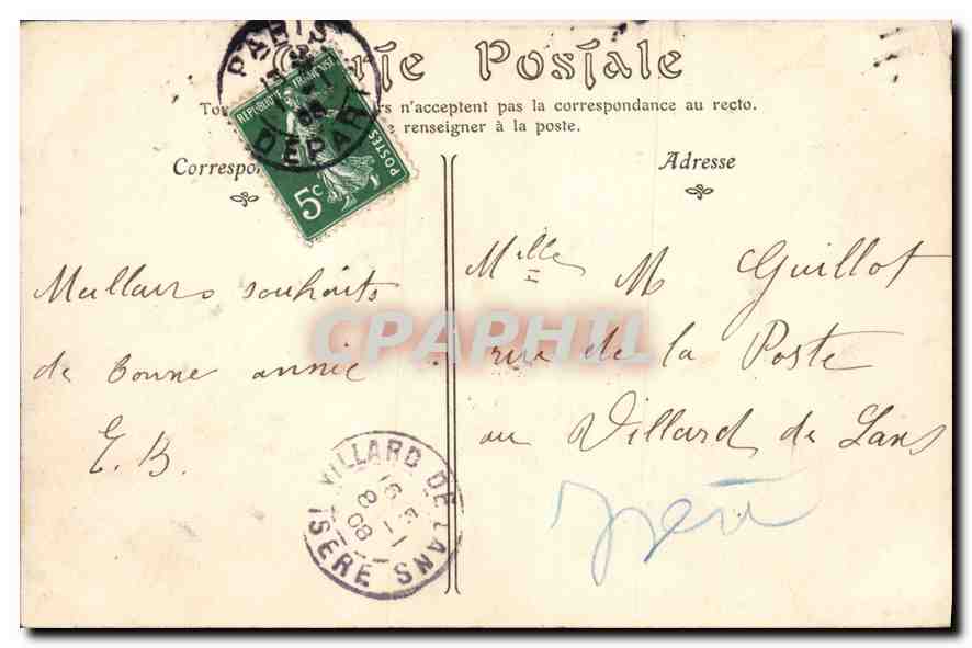 CPA Paris l'Avenue du Bois de Boulogne  — Rückseite
