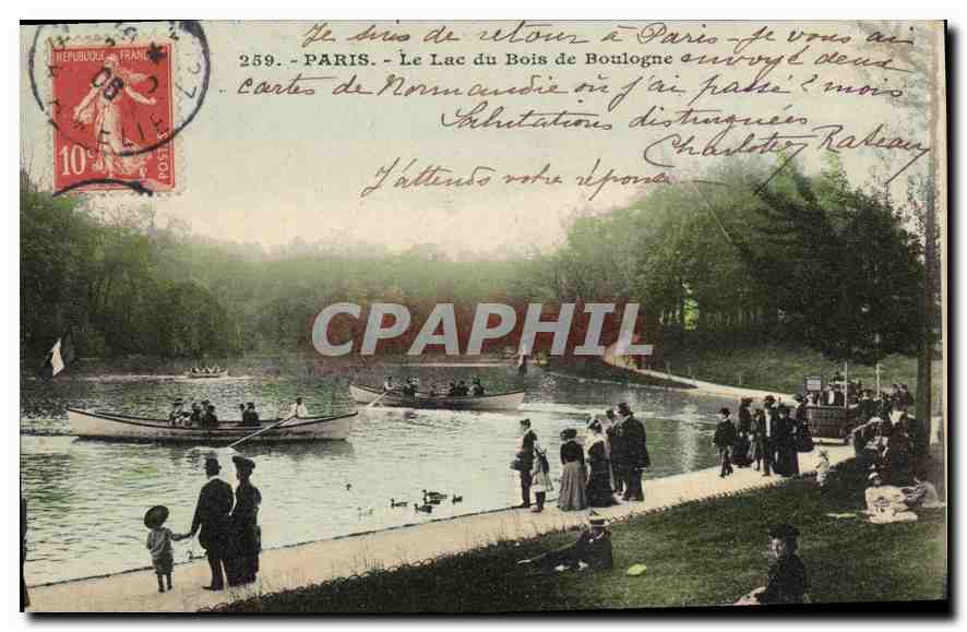 CPA Paris le Lac du Bois de Boulogne 