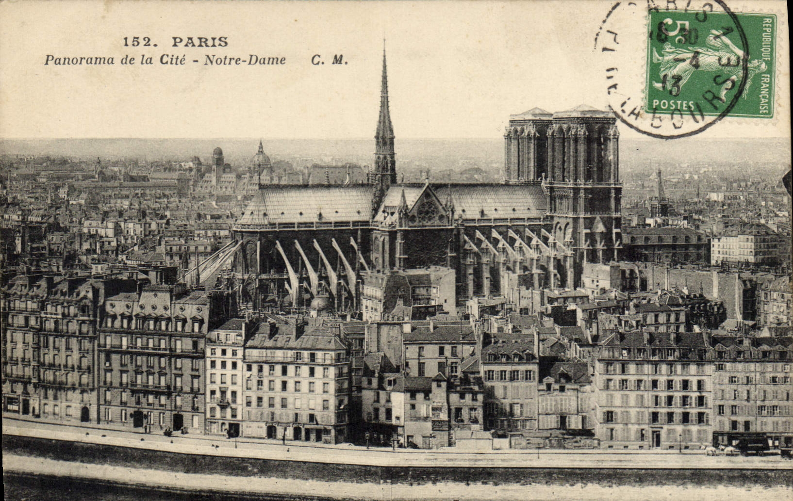 Paris - Panorama de la Cité - Notre-Dame — C.M. n°152