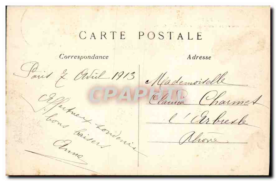 Paris - Panorama de la Cité - Notre-Dame — C.M. n°152 — Verso