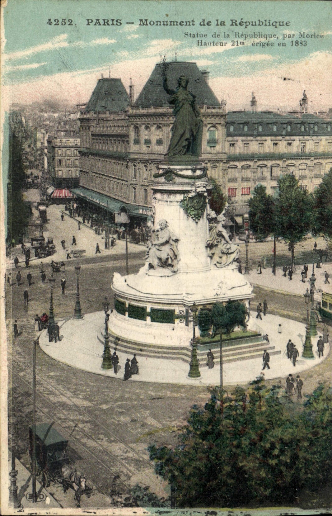CPA Paris Monument de la Republique statue de la Republique par Morice 