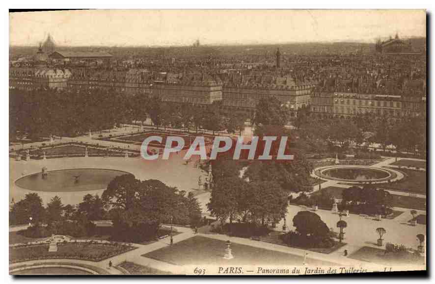 CPA Paris Panorama du Jardin des Tuileries 