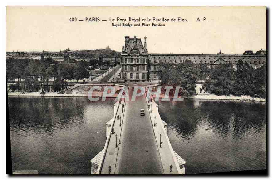 CPA Paris le Pont Royal et le Pavillon de Flore 