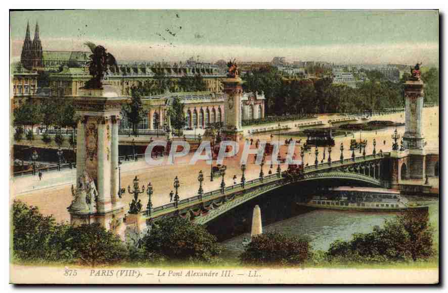 CPA Paris VIII le Pont Alexandre III 