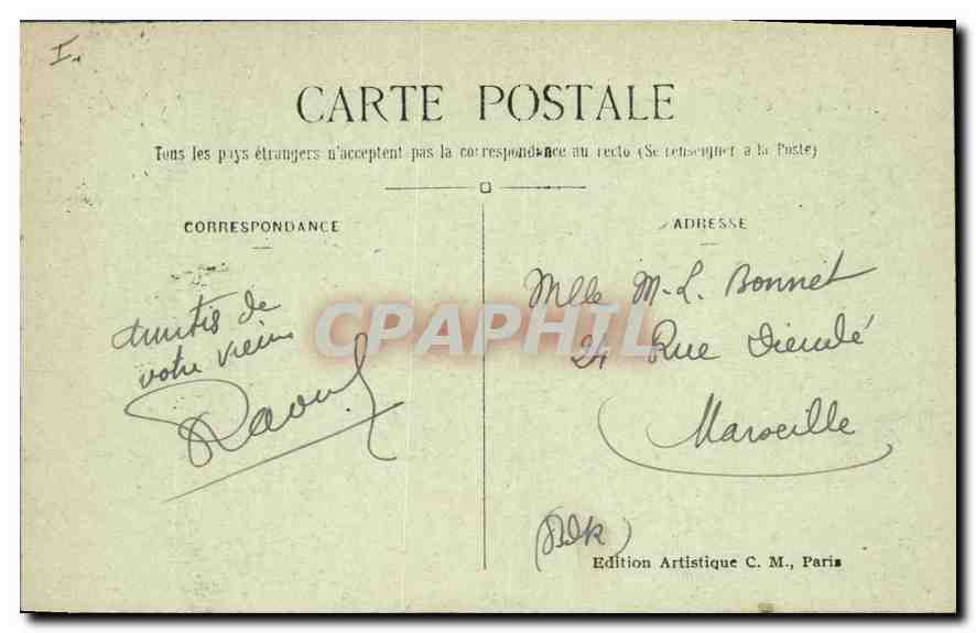 CPA Paris 8e arrt la Madeleine construite de 1794 a 1842 Affecte la forme d'un Temple Grec  — Verso