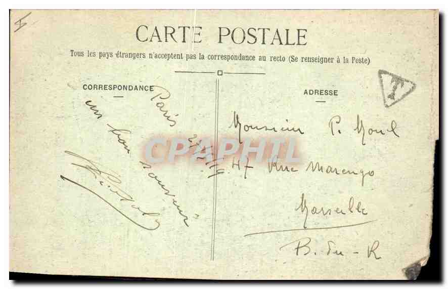CPA Paris 8e arrt la Madeleine construite de 1794 a 1842 Affecte la forme d'un temple Grec  — Verso