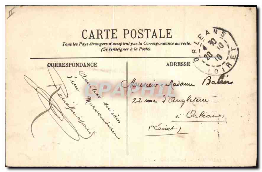 CPA Paris VIII la Madeleine  — Rückseite