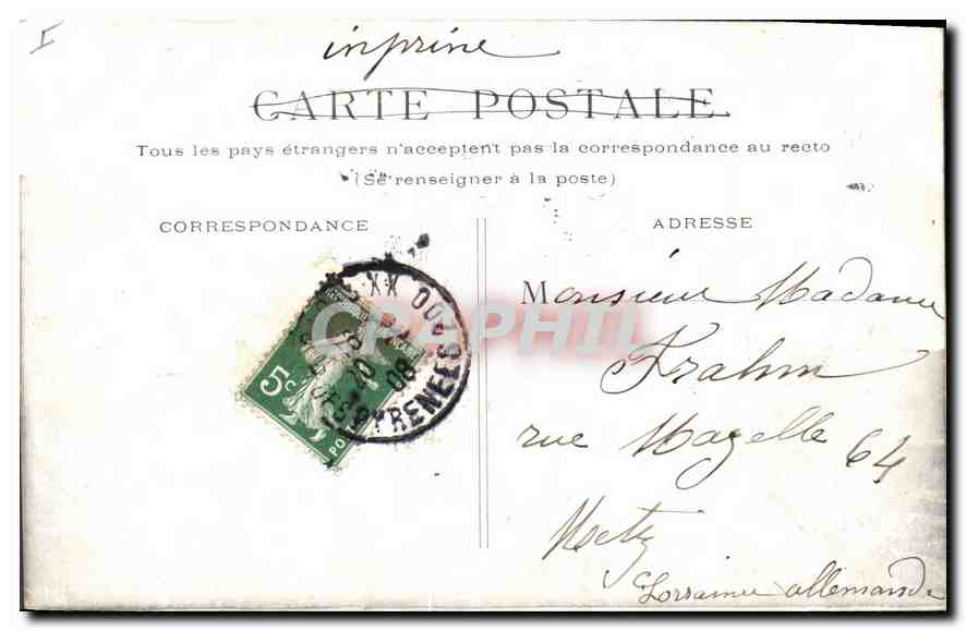 CPA Paris les Buttes Chaumont  — Verso