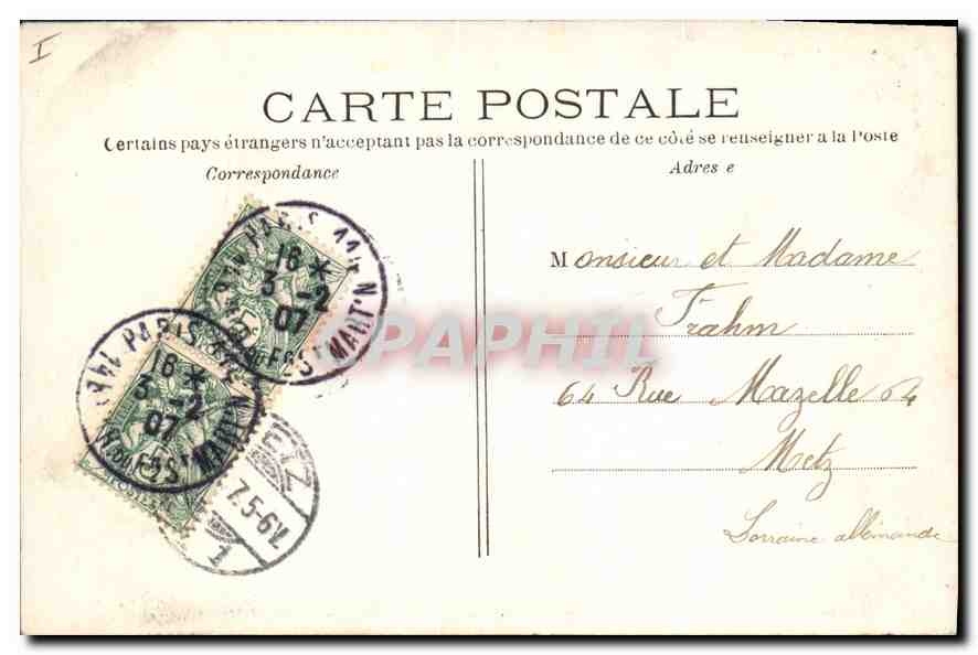 CPA Paris le Lac du Bois de Boulogne  — Rückseite