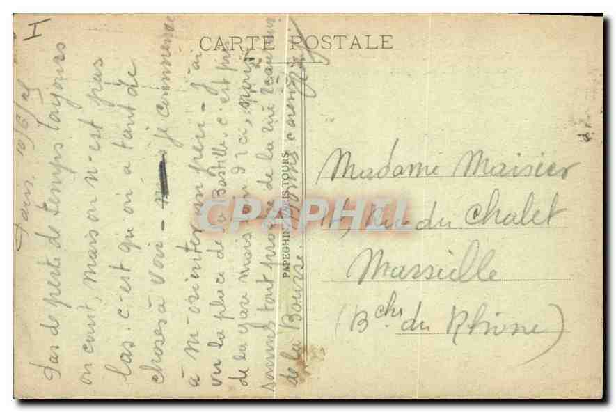 CPA Paris le jardin des Tuileries et le Pavillon de Rohan  — Rückseite