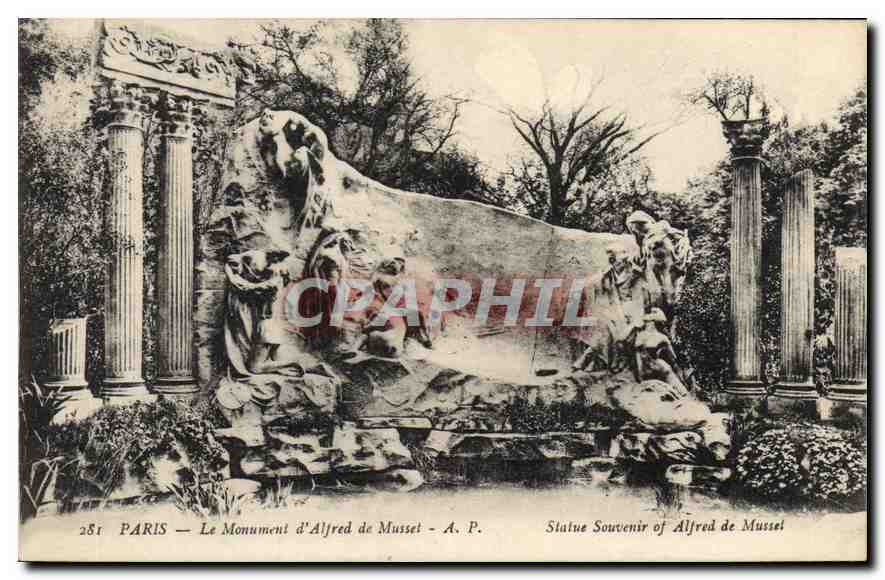 CPA Paris le Monument d'Alfred de Musset 