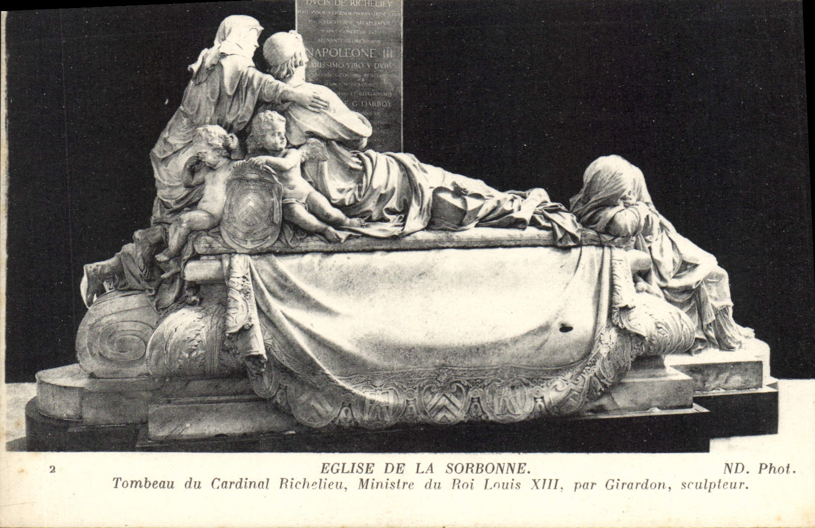 CPA Eglise de la Sorbonne Tombeau du Cardinal Richelien Ministre du Roi Louis XIII par Cirardon scul