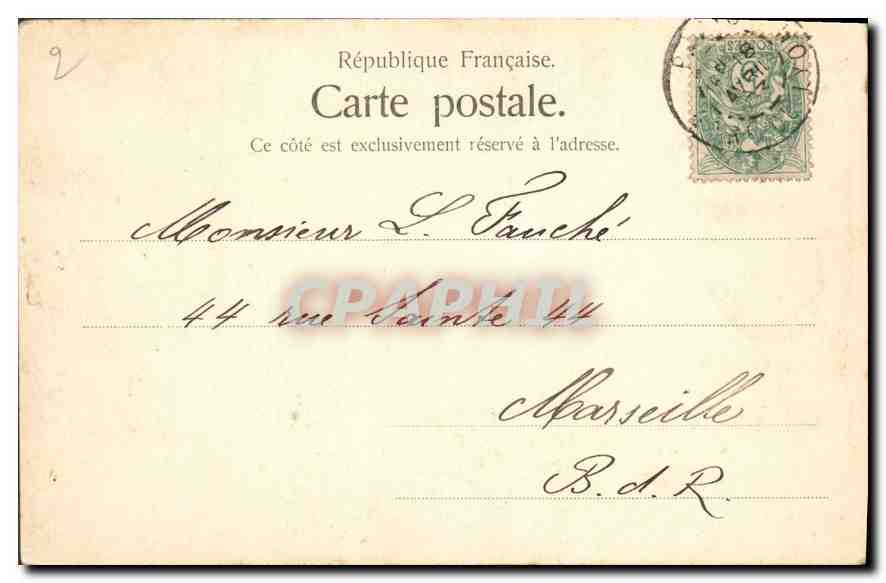 CPA Paris Eglise St Jean Baptiste Belleville  — Verso