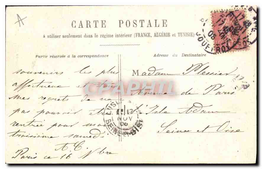 CPA Paris Ministere de la Guerre  — Rückseite