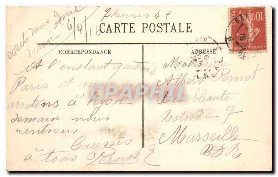 CPA Paris le Monument de Gambetta et le Louvre  — Rückseite