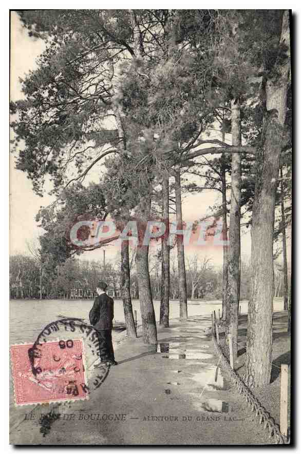 CPA Le Bois de Boulogne alentour du Grand Lac 