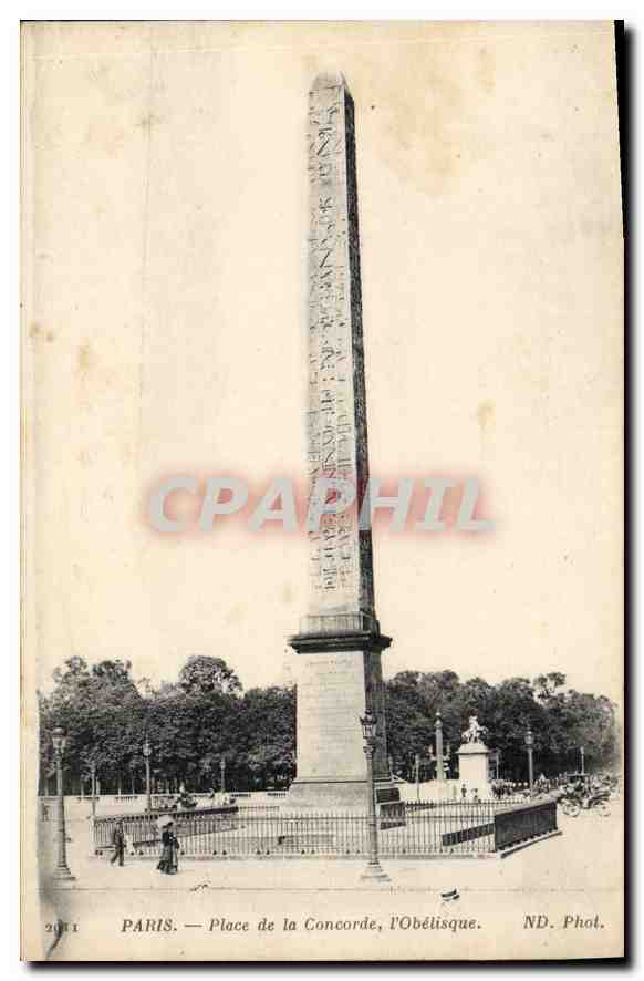 CPA Paris Place de la Concorde l'Obelisque 