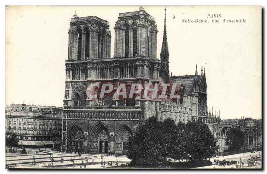 CPA Paris Notre Dame vue d'ensemble 