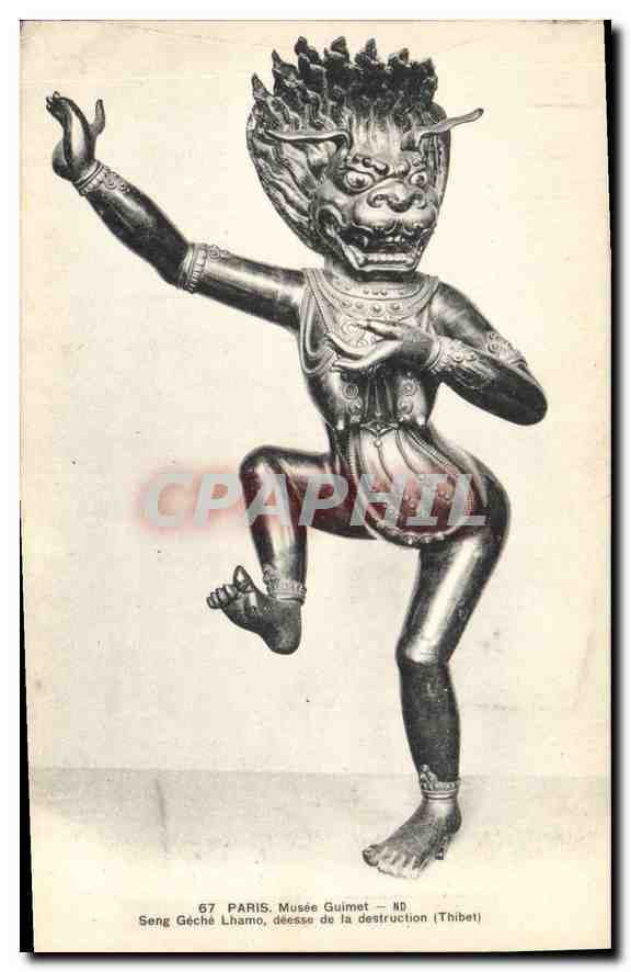 CPA Paris Musee Guimet Send Geche deesse de la destruction Thibet Tibet Chine China