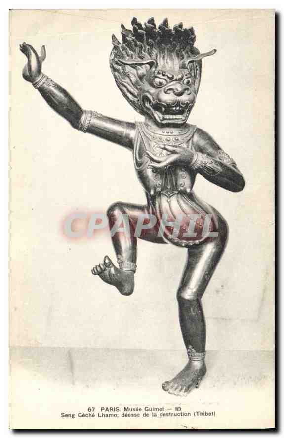 CPA Paris Musee Guimet Send Geche deesse de la destruction Thibet Tibet Chine China