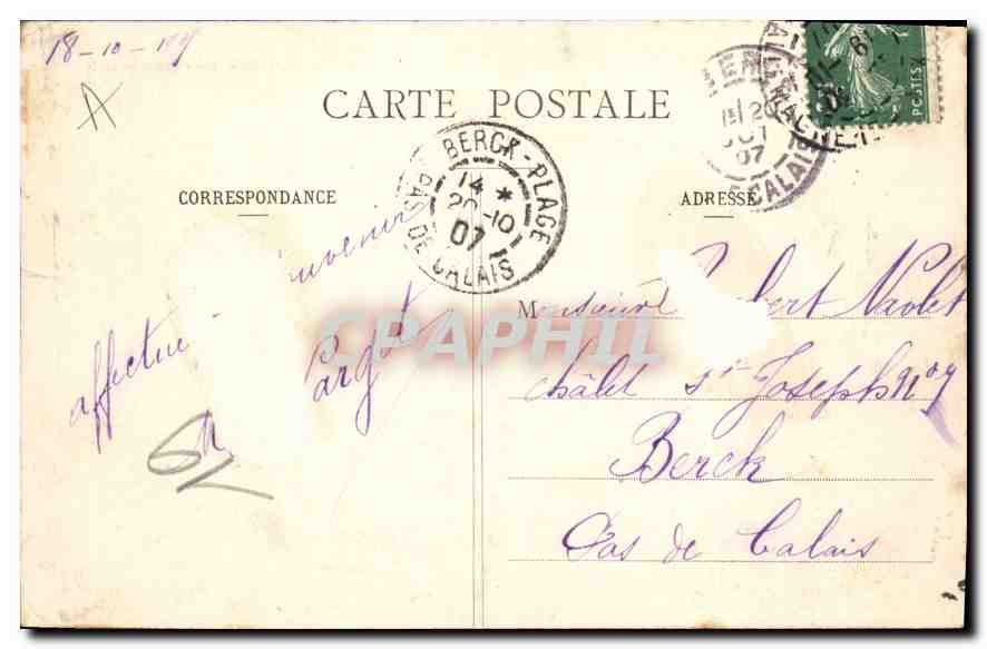 CPA Paris Buttes Chaumont  — Rückseite