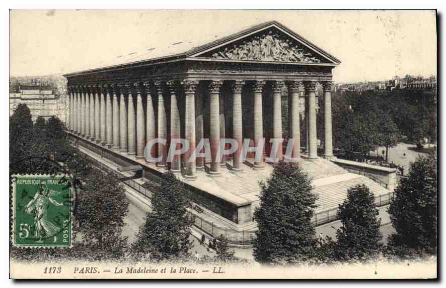 CPA Paris La Madeleine et la Place 