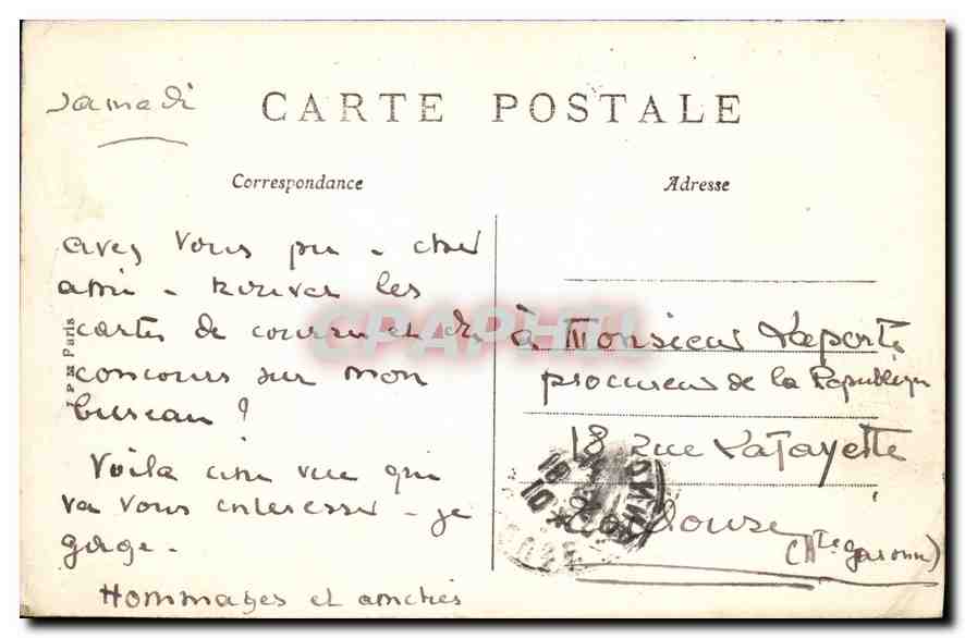 CPA Paris Place Vendome  — Rückseite