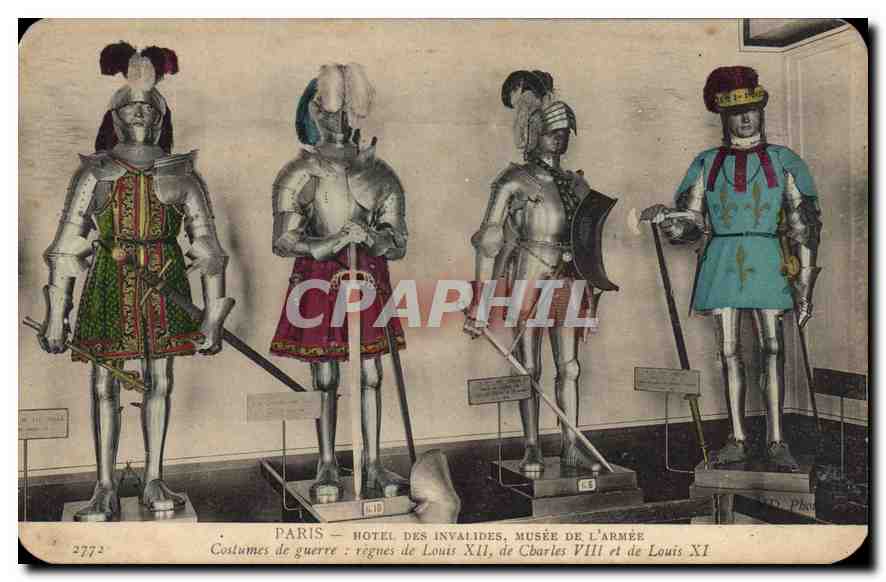 Paris — Hôtel des Invalides, Musée de l'Armée — Costumes de guerre : règnes de Louis XII, de Charles VIII et de Louis XI