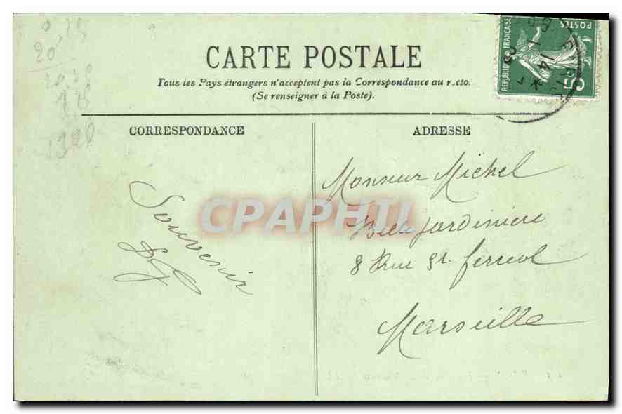 CPA Paris L'Ecluse de la Monnaie  — Rückseite