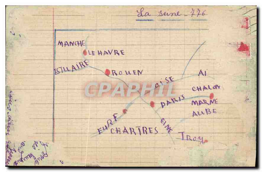 CPA Paris le Louvre l'Arc de Triomphe du Carrousel et le Monument de Gambetta  — Rückseite