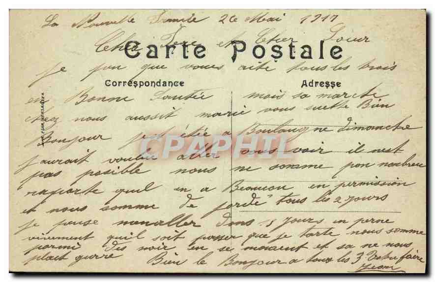 CPA Paris la Chambre des Deputes  — Verso