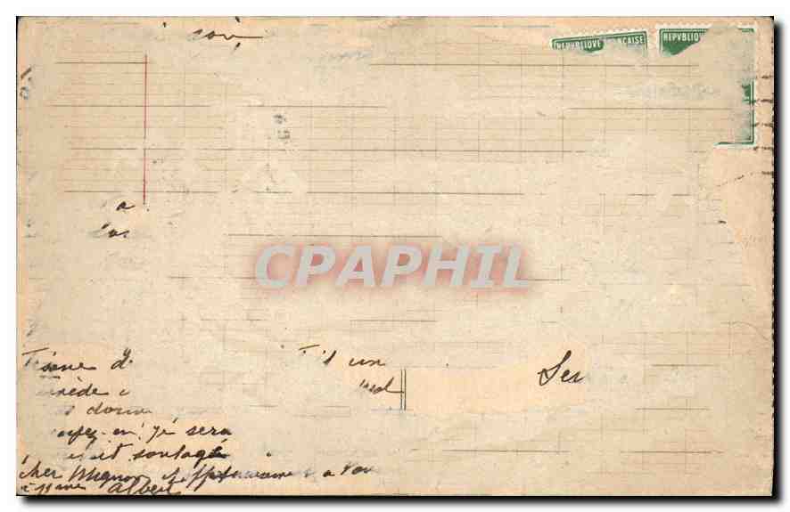 CPA Paris Le Boulevard et la Porte Saint Martin  — Verso