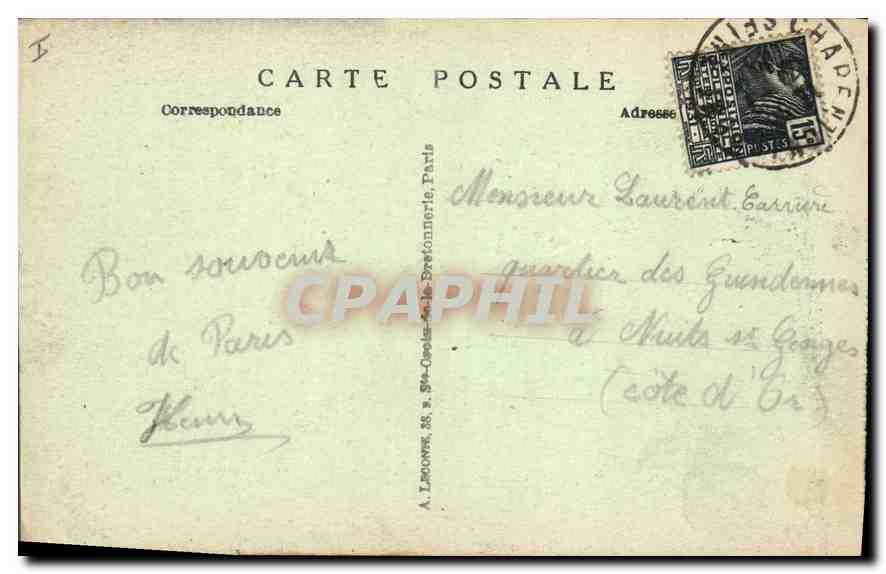 CPA Paris L'Arc de Triomphe du Soldat Inconnu  — Rückseite