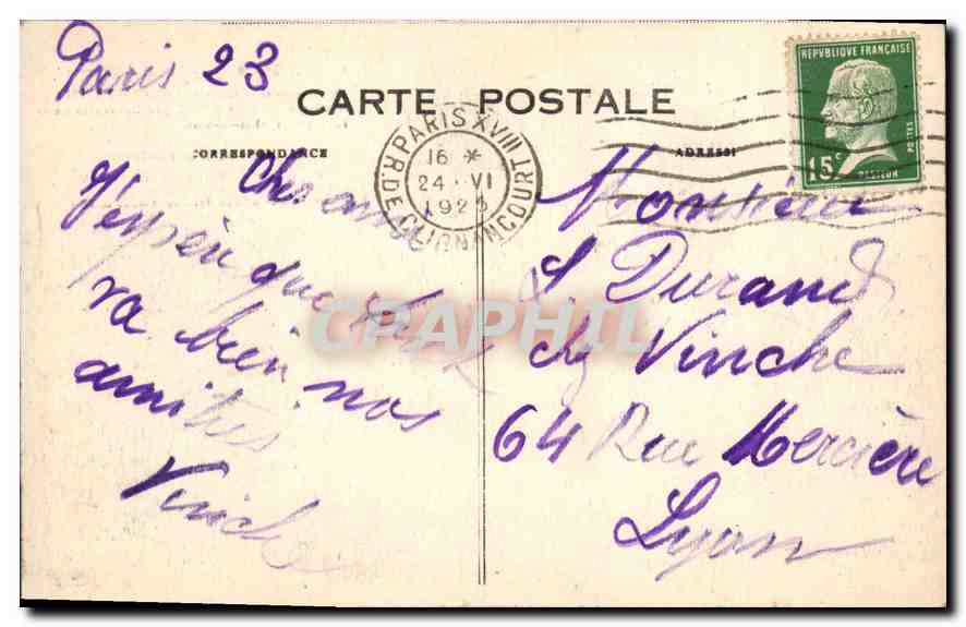 CPA Paris Notre Dame Style ogival  — Verso