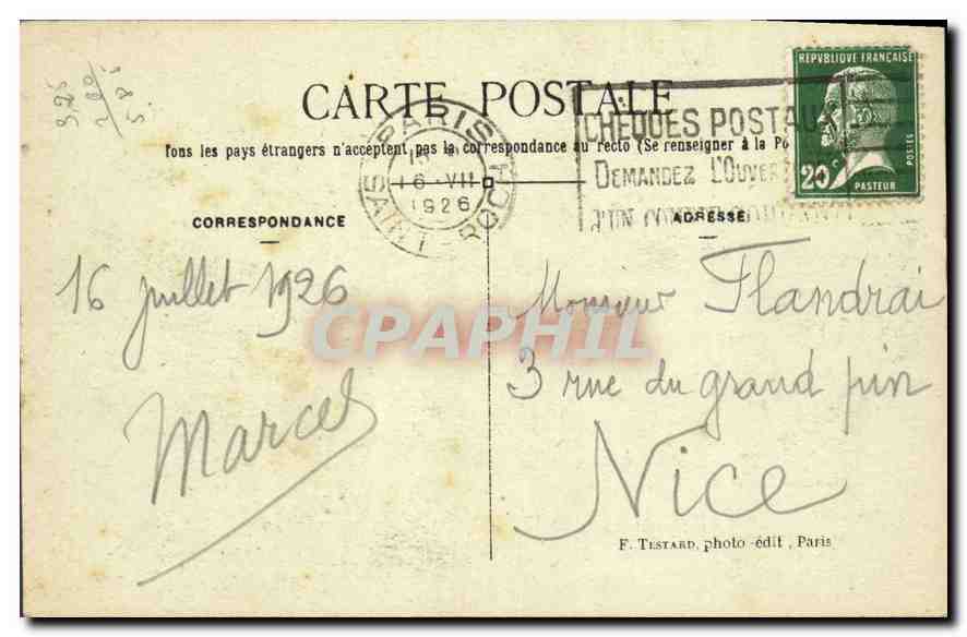CPA Paris Eglise Notre Dame  — Verso