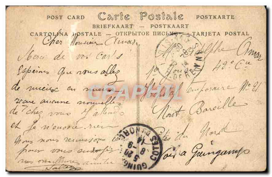 CPA Paris Le Boulevard des Italiens  — Rückseite