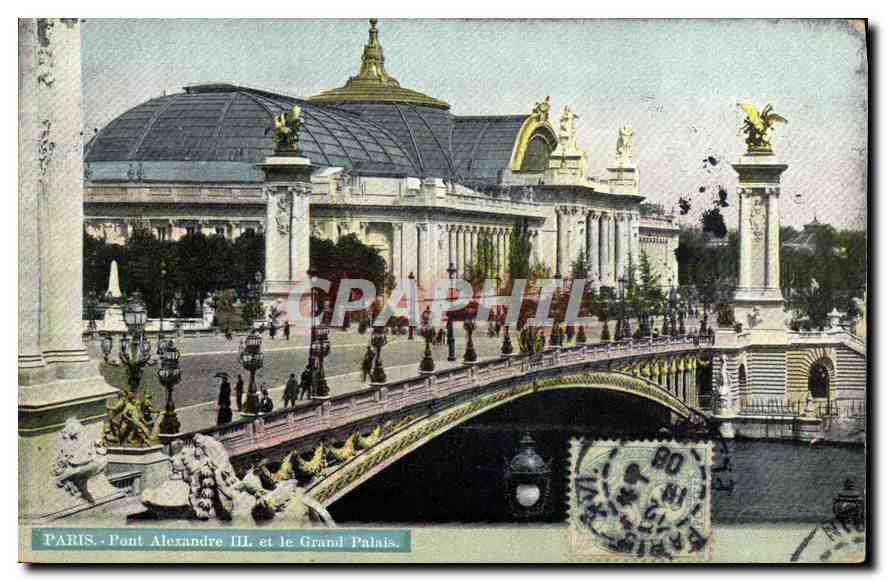 CPA Paris Pont Alexandre III et le Grand Palais 