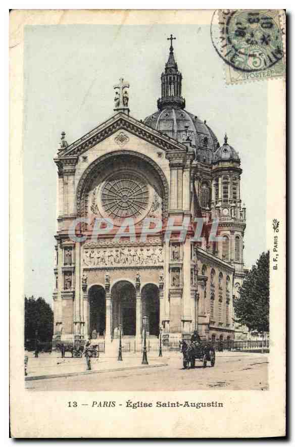 CPA Paris Eglise Saint Augustin 