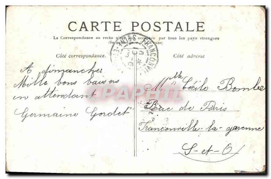 CPA Paris La Bastille Colonne de Juillet  — Back