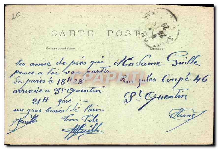 CPA Paris La Conciergerie  — Verso