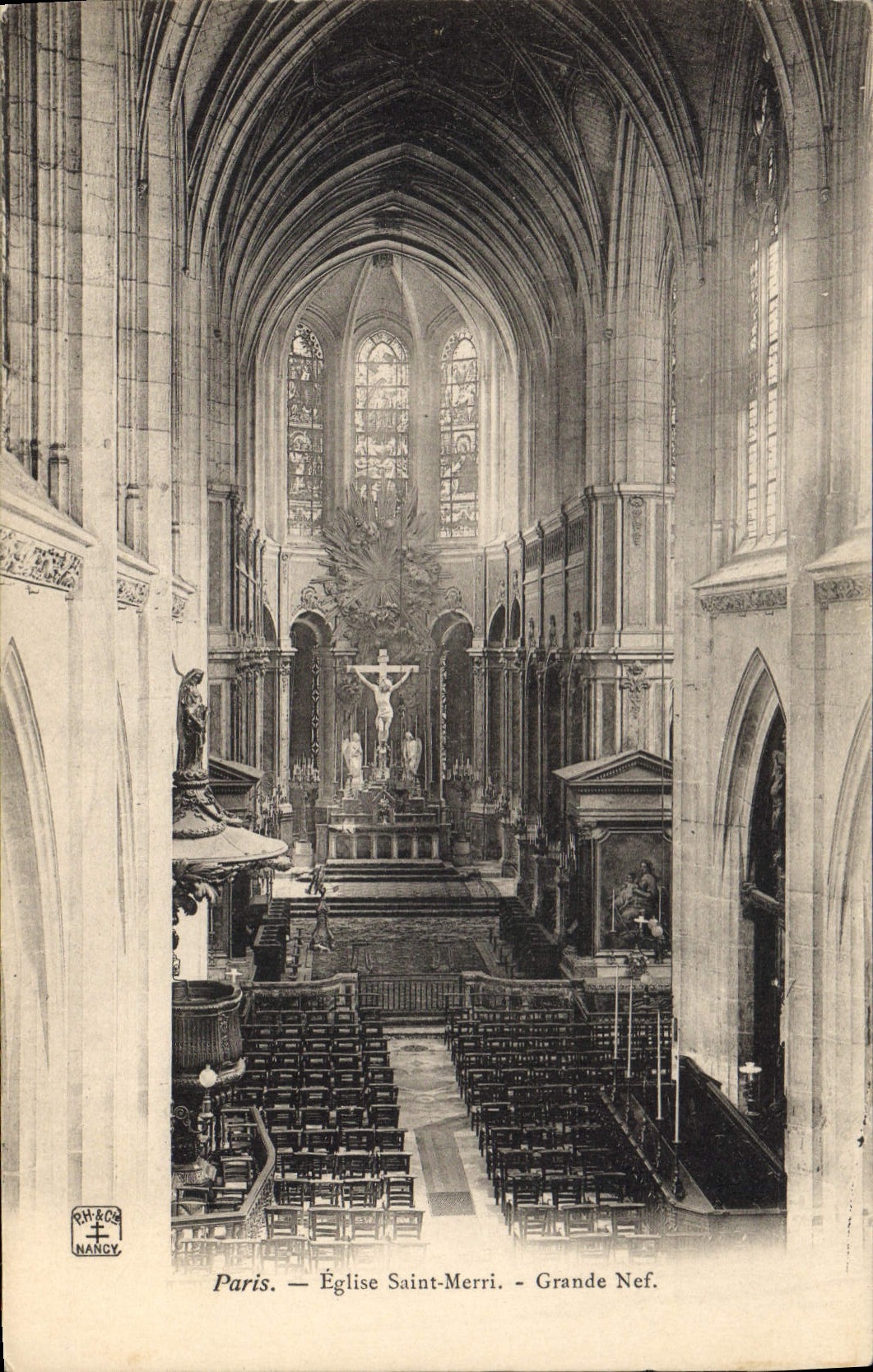 CPA Paris Eglise Saint Merri Grande Nef 