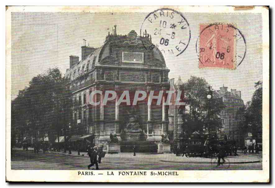 CPA Paris La Fontaine St Michel 