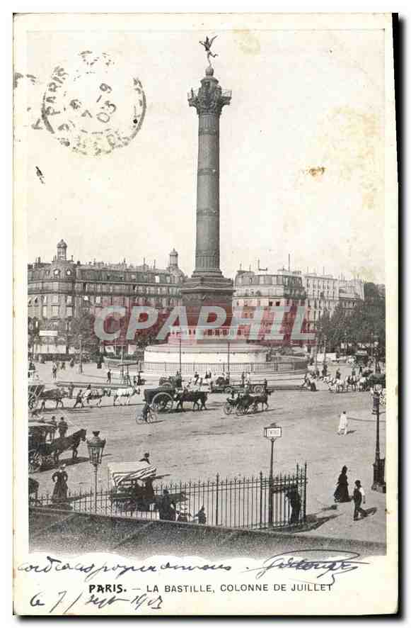 CPA Paris la Bastille Colonne de Juillet 