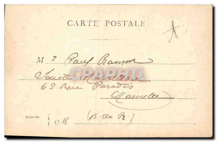 CPA Paris la Bastille Colonne de Juillet  — Verso