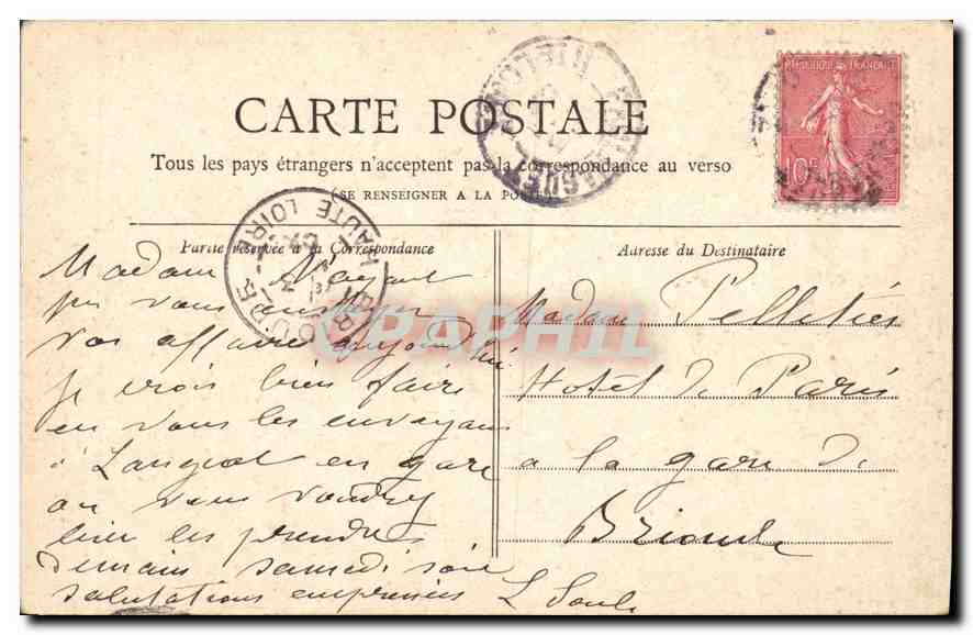 CPA Collection Petit Journal Paris Les Invalides  — Verso