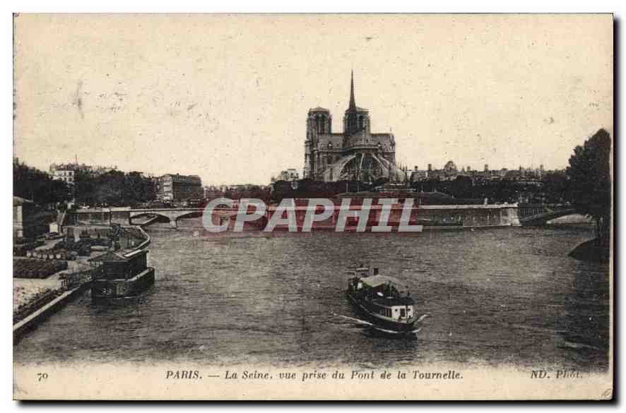 CPA Paris La Seine vue prise du Pont de la Tournelle 