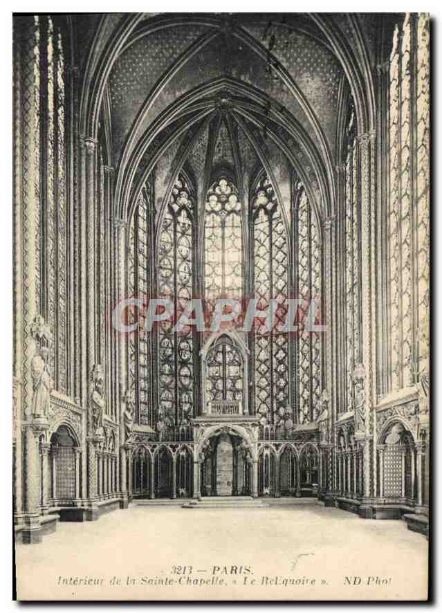 CPA Paris Interieur de la Sainte Chapelle le Reliquaire 
