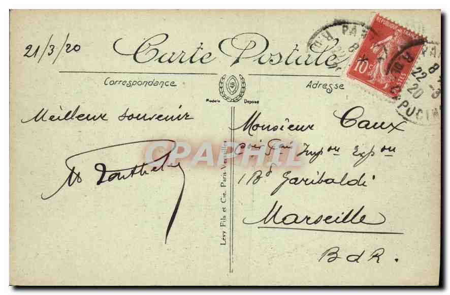 CPA Paris La Place Vendome et la Colonne  — Verso