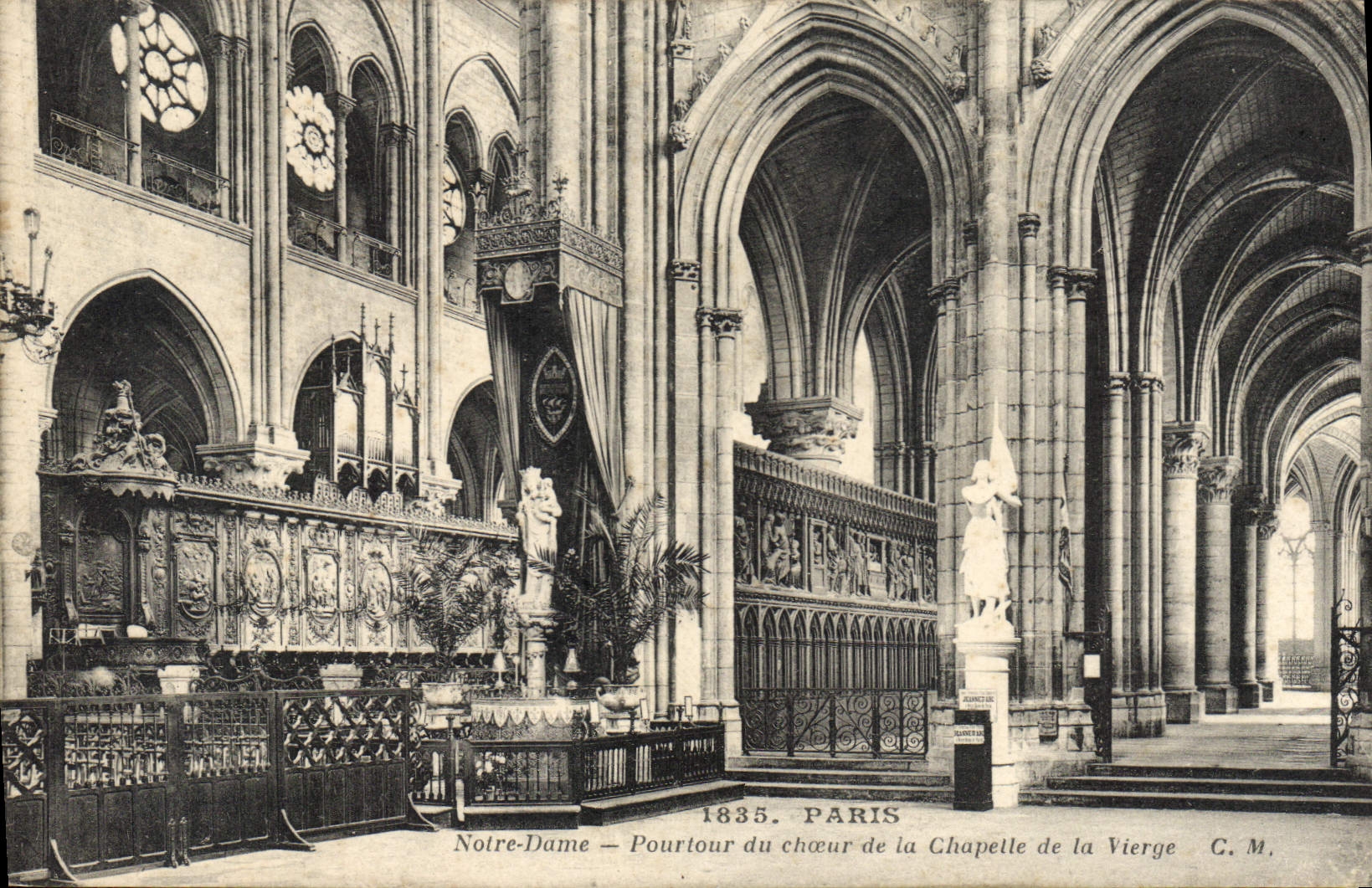 CPA Paris Notre Dame Pourtour du Choeur de la Chapelle de la Vierge 