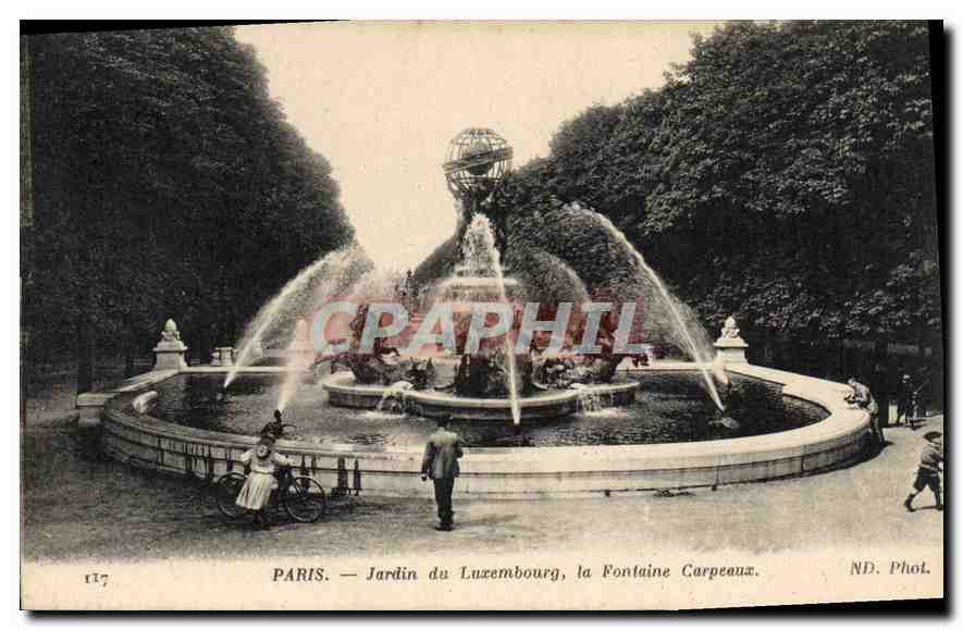 CPA Paris Jardin du Luxembourg la Fontaine Carpeaux 